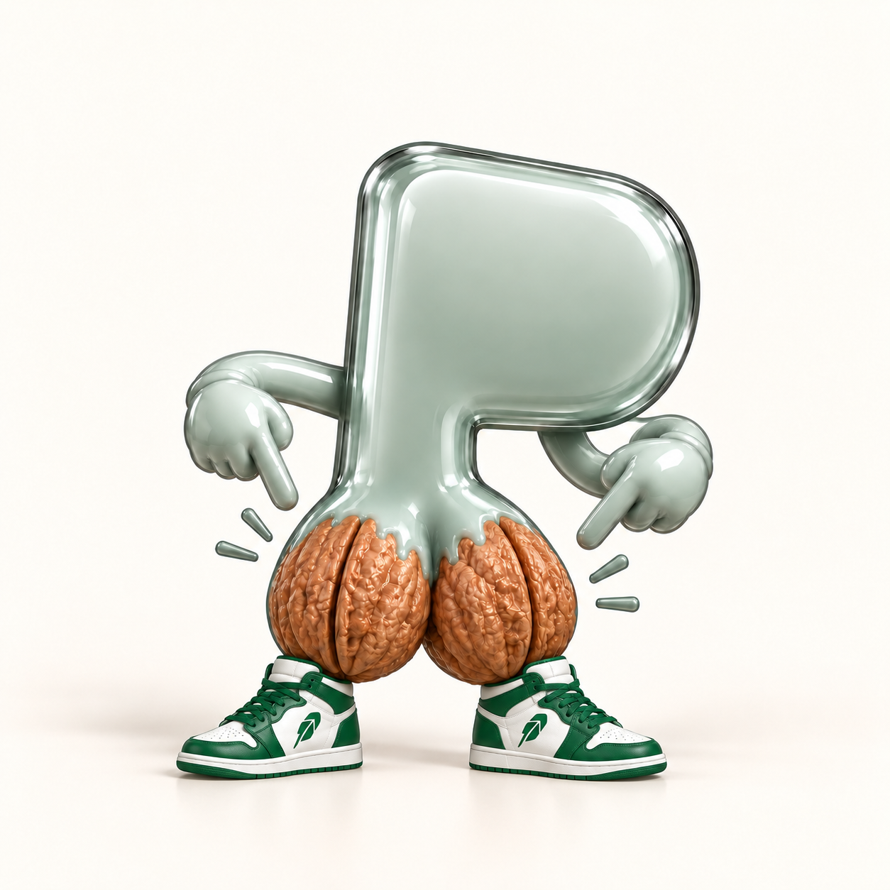 PONUTS mascot pointing at itself